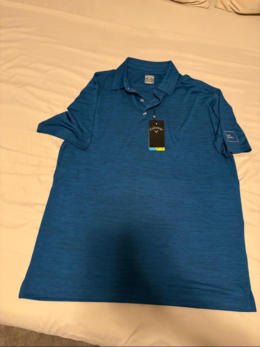 Callaway Men's Blue Broken Stripe Polo